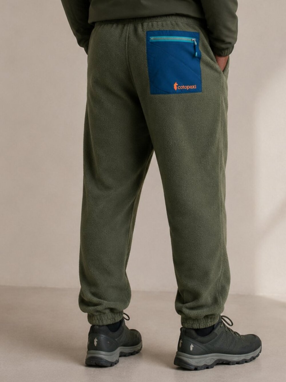 Cotopaxi Abrazo Fleece Jogger Pants Olive Green Blue Knee Patch Men's Large - Picture 2 of 6